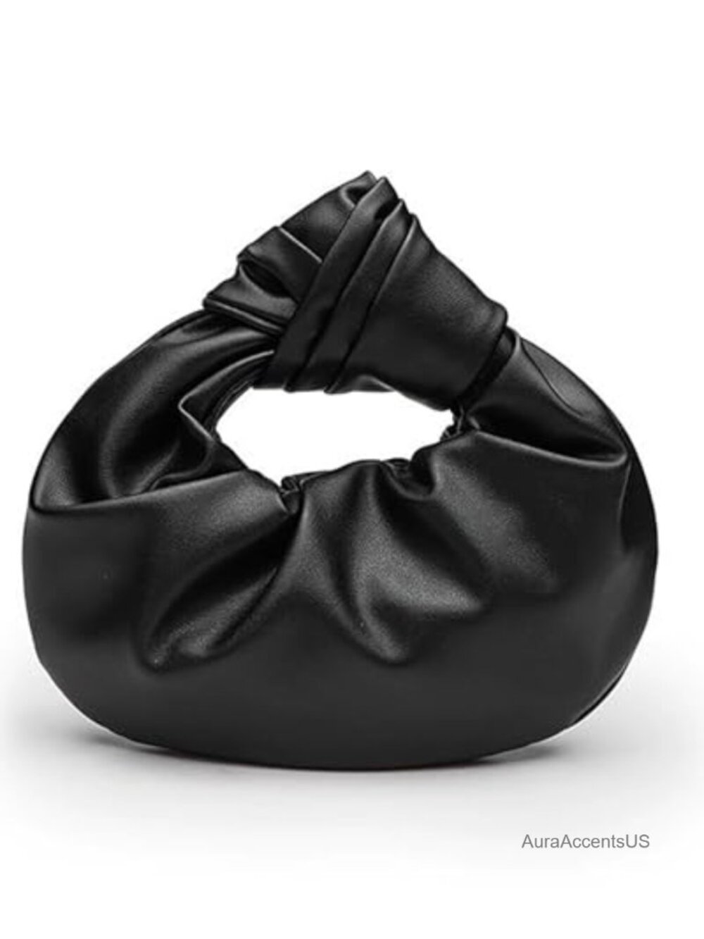 Faux Leather Ruched Clutch Purse Women Evening Bag Hobo Handbag Wedding Party